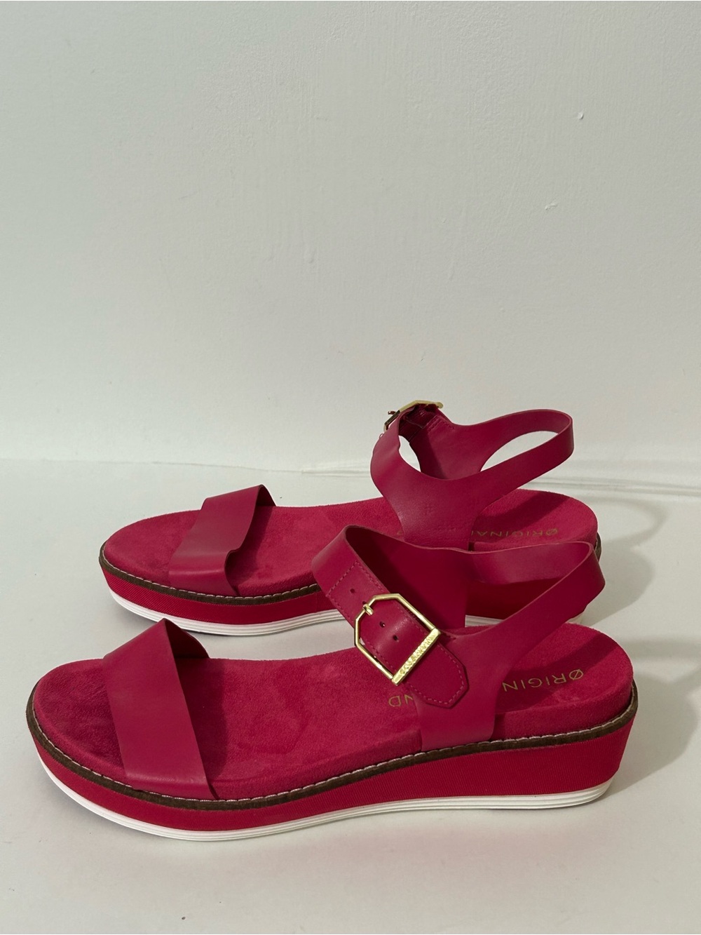 Cole Haan Womens Originalgrand Flatform Slingback Pink Leather
Sandals Sz 8.5 B